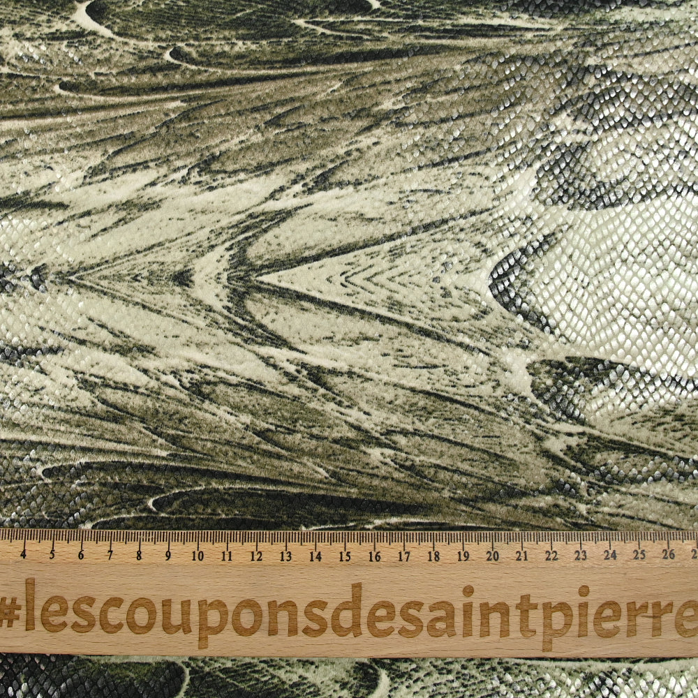 Jersey de polyester python fond vert - Image 3