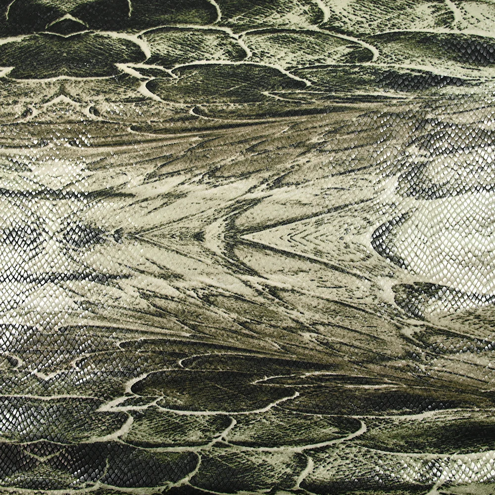 Jersey de polyester python fond vert - Image 4
