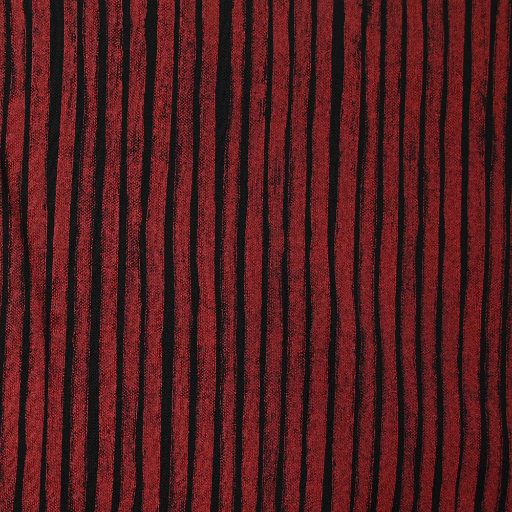 Jersey de polyviscose rayé brique