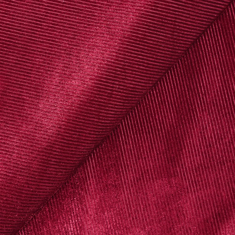 Jersey de velours côtelé rouge foncé