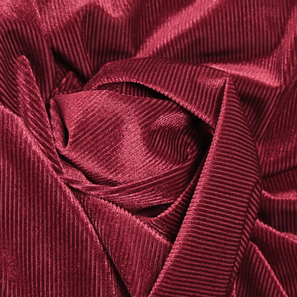 Jersey de velours côtelé rouge foncé - Image 2