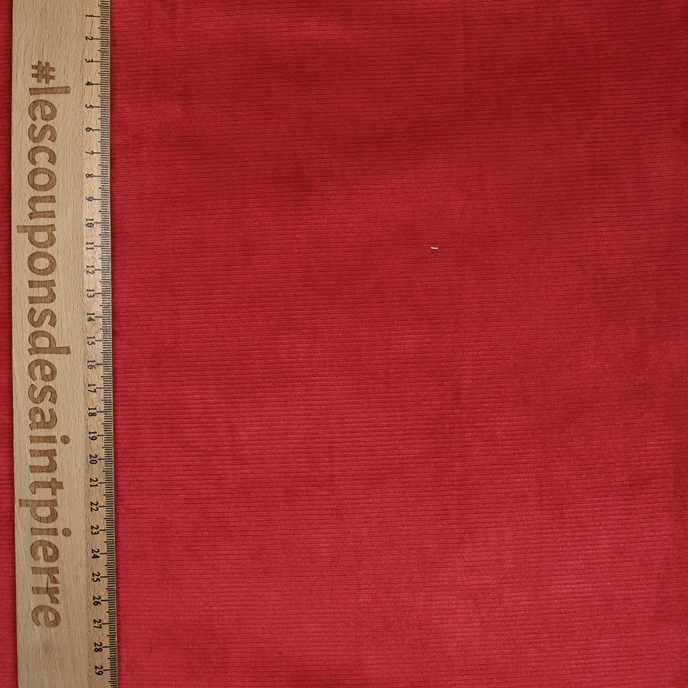 Jersey de velours côtelé tout doux rouge fraise - Image 3