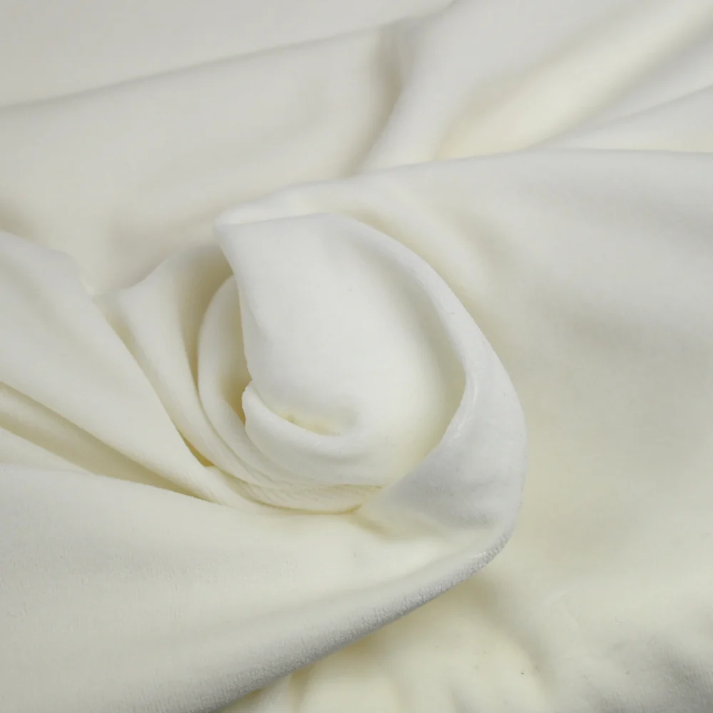 Jersey de velours ras blanc - Image 2