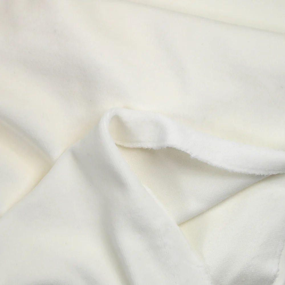 Jersey de velours ras blanc - Image 3