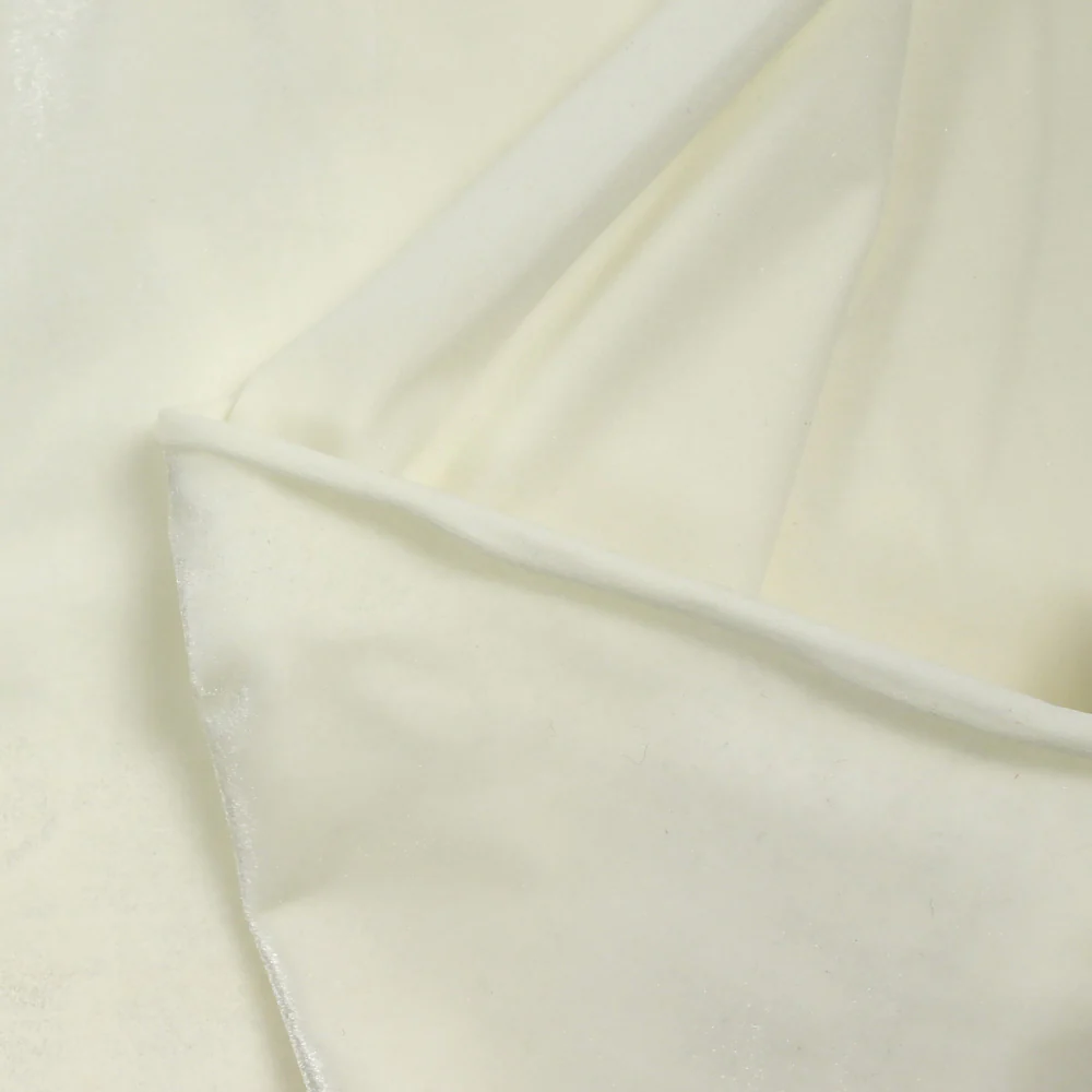Jersey de velours ras brillant blanc cassé - Image 3