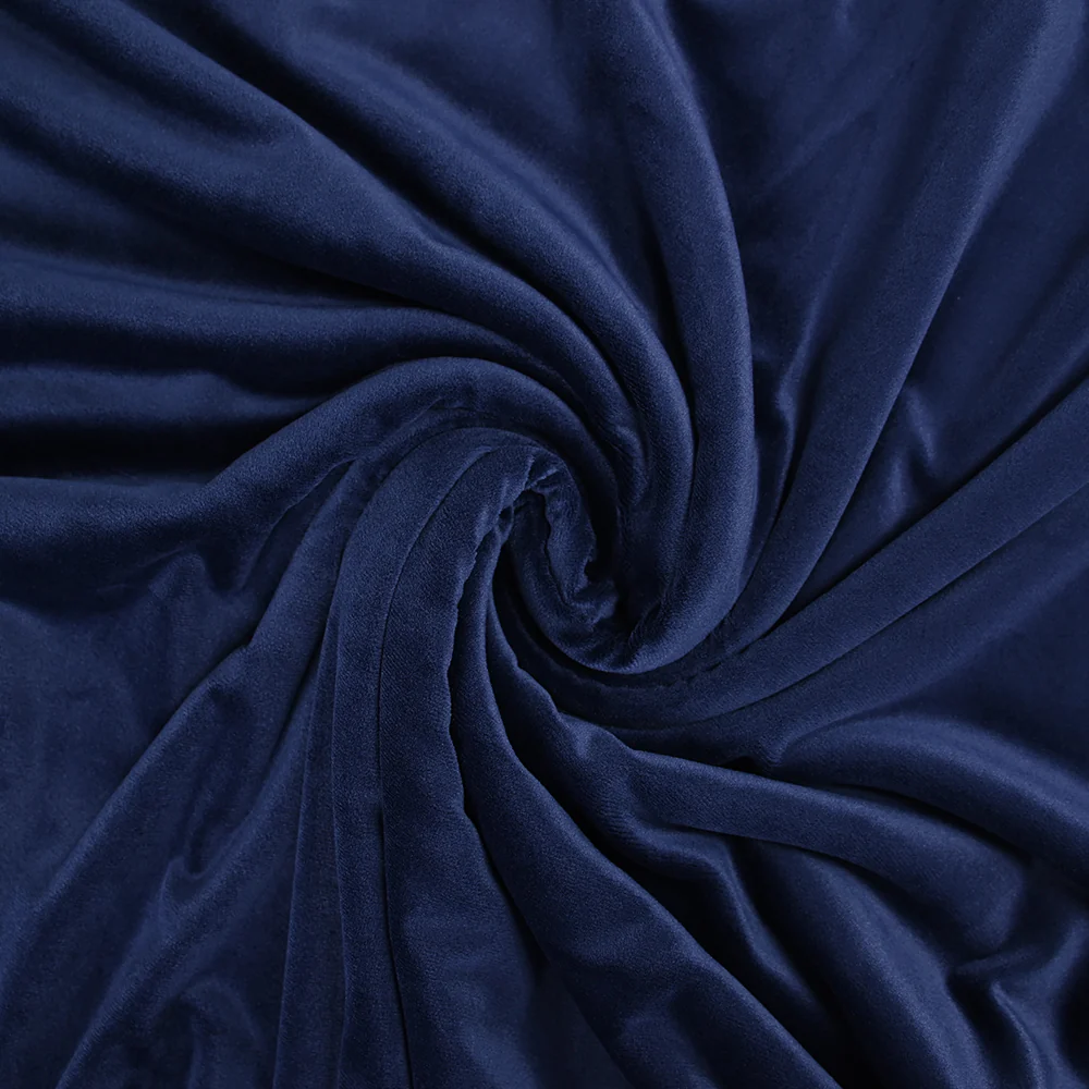 Jersey de velours tout doux bleu marine - Image 2