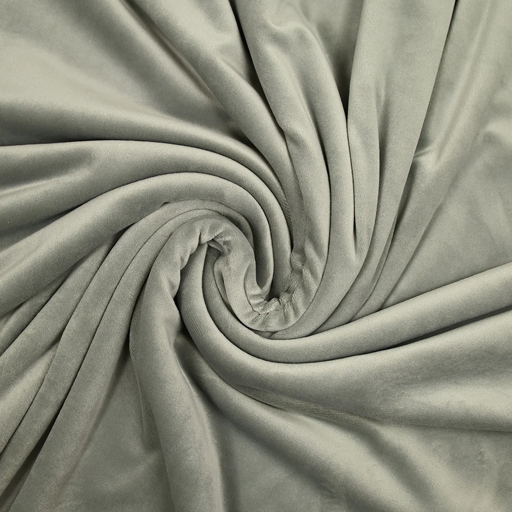 Jersey de velours tout doux gris clair - Image 2