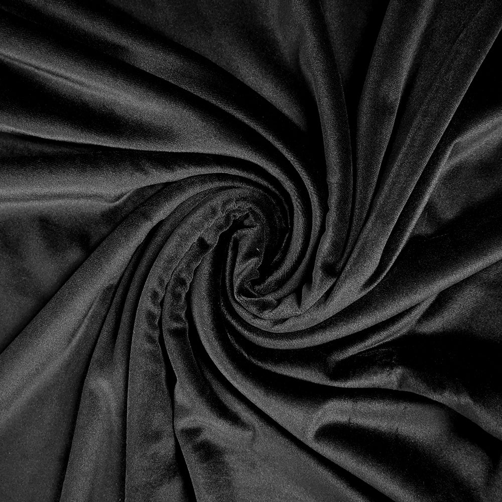 Jersey de velours tout doux noir - Image 2