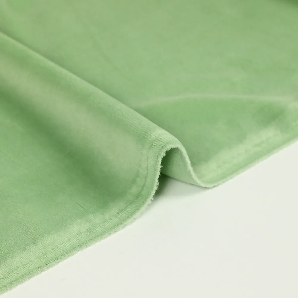 Jersey de velours tout doux vert clair - Image 4