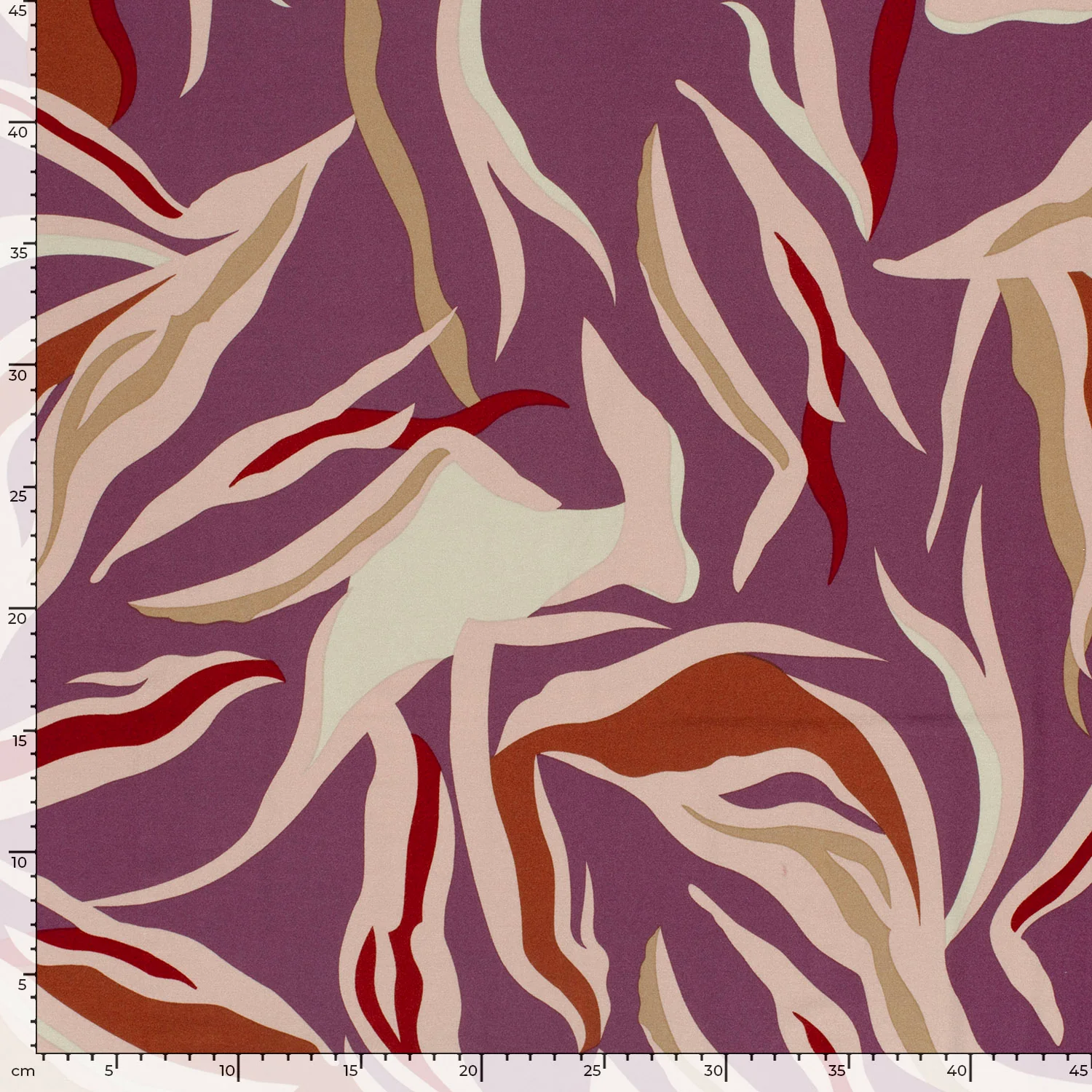 Jersey de viscose imprimé flamme fond violet - Image 4