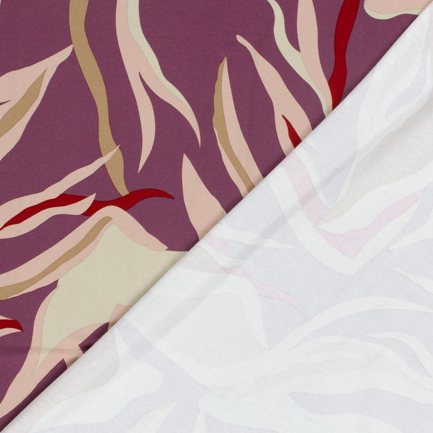 Jersey de viscose imprimé flamme fond violet - Image 5