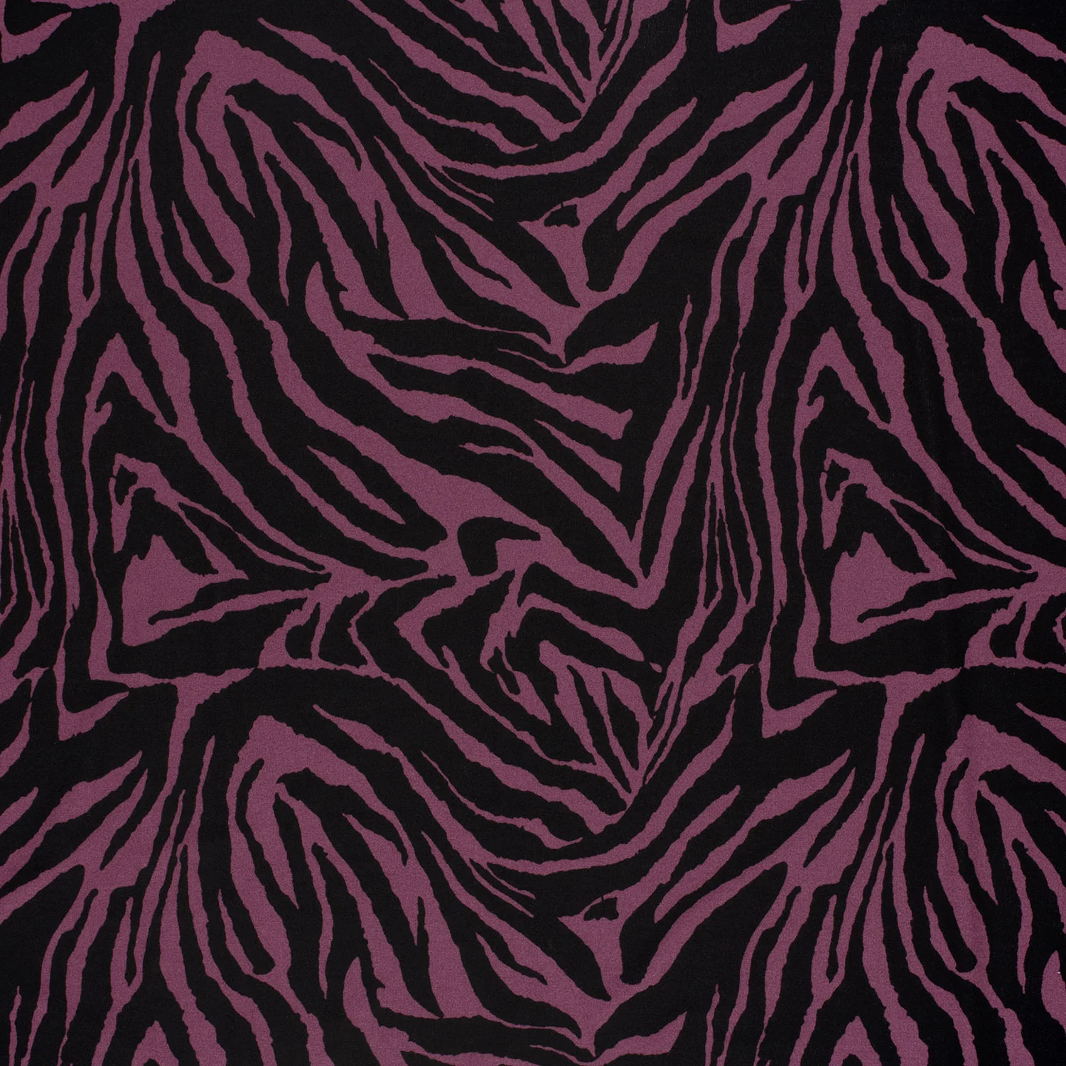 Jersey de viscose imprimé zèbre fond violet