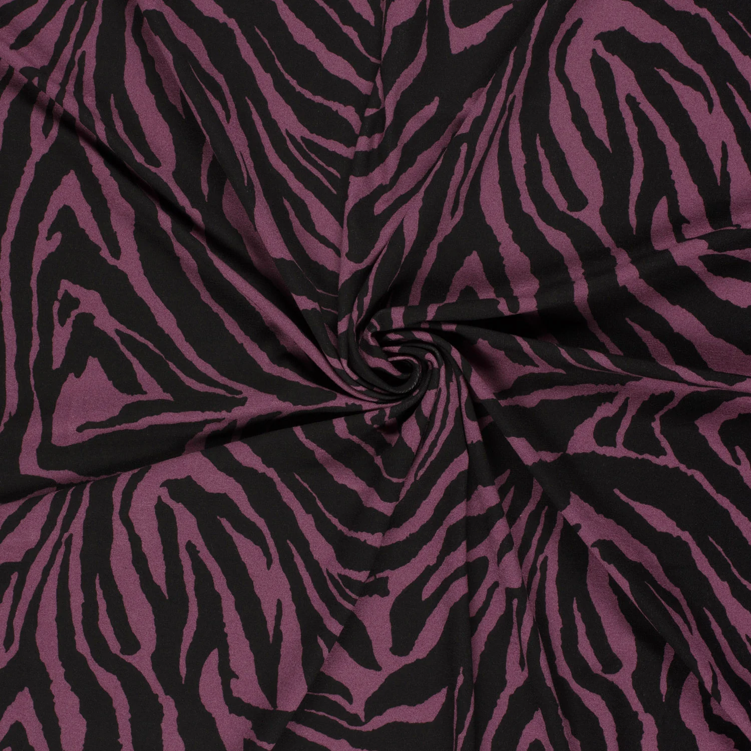 Jersey de viscose imprimé zèbre fond violet - Image 2