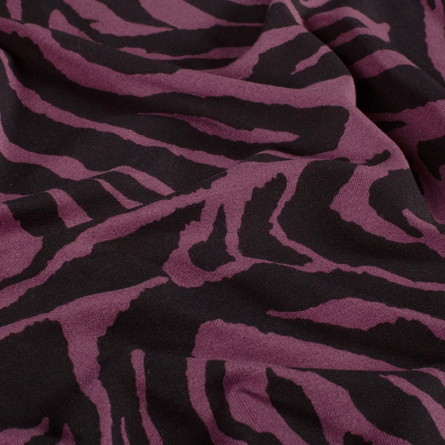 Jersey de viscose imprimé zèbre fond violet - Image 3