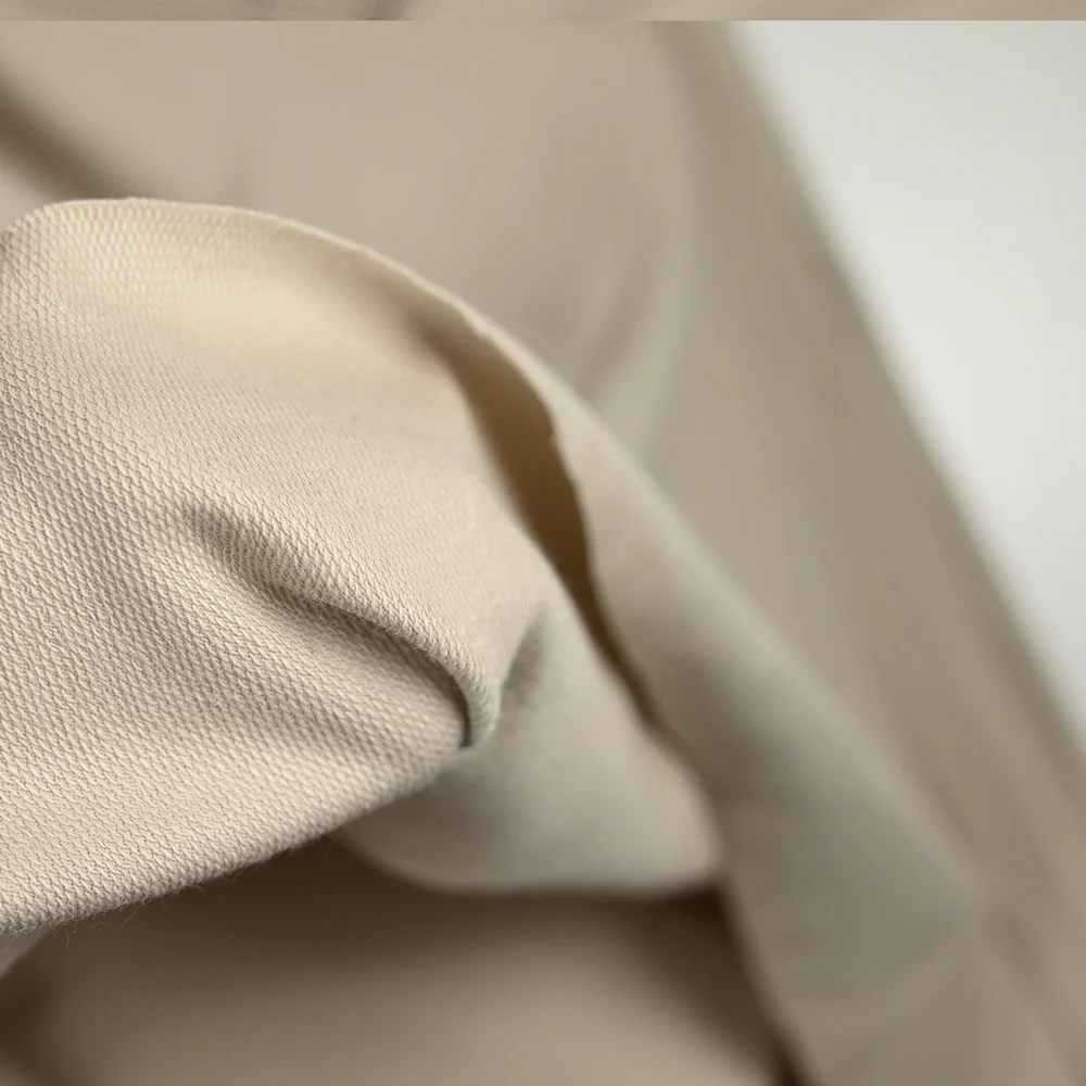 Jersey french terry coton Bio beige clair - Image 4