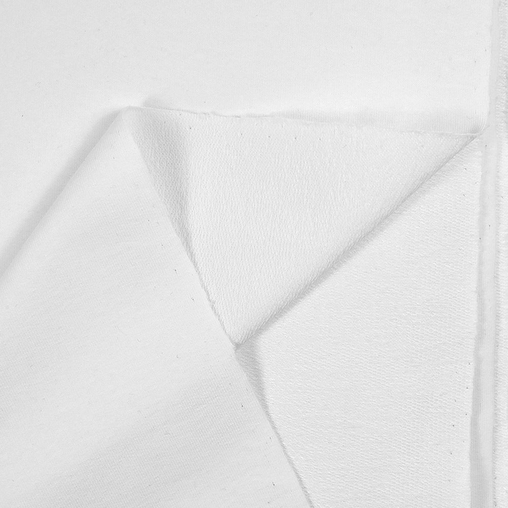 Jersey french terry coton Bio blanc - Image 4