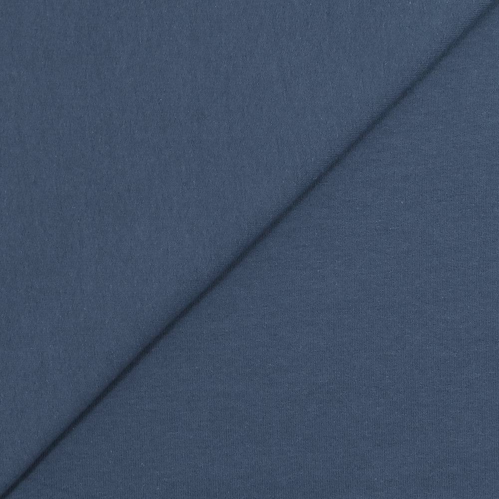 Jersey french terry coton Bio bleu jeans