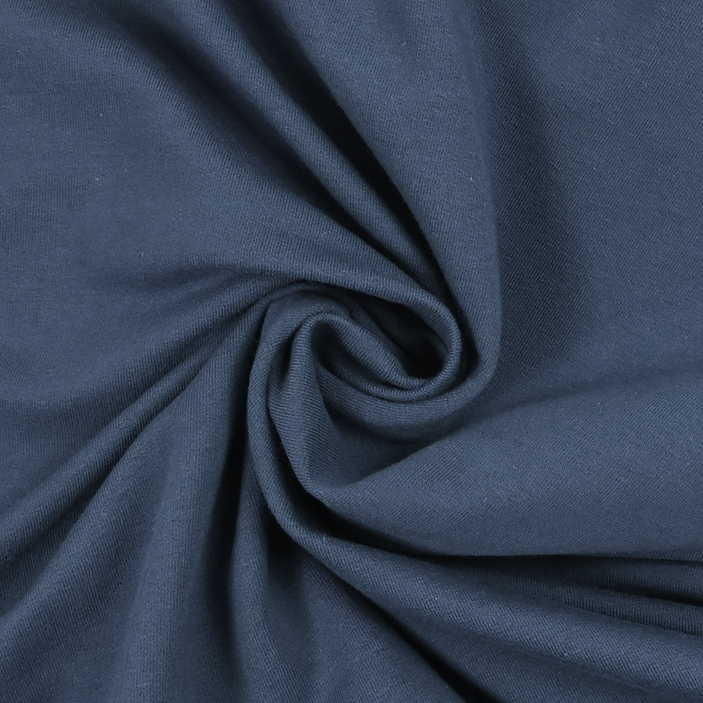 Jersey french terry coton Bio bleu jeans - Image 2