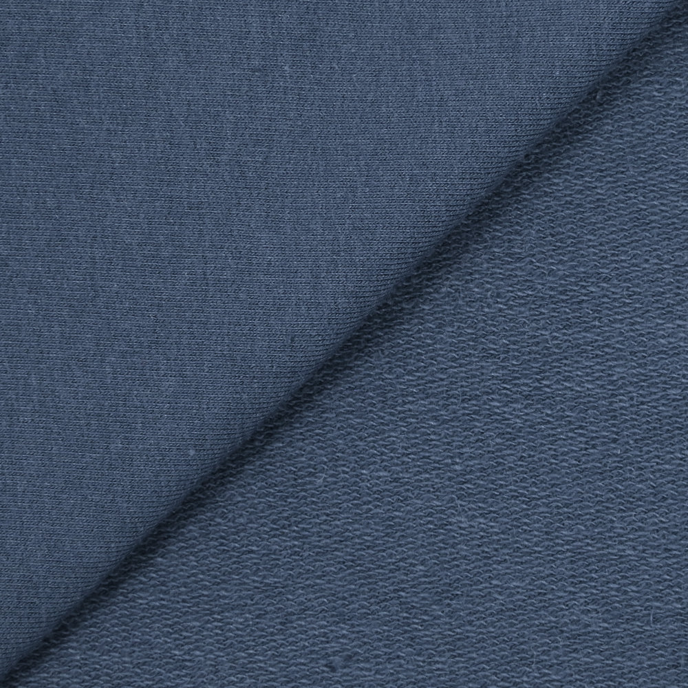 Jersey french terry coton Bio bleu jeans - Image 3