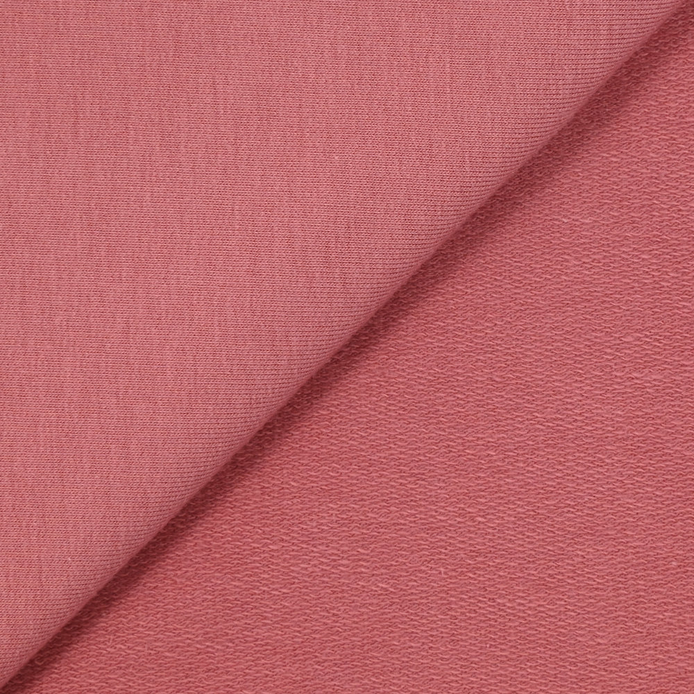 Jersey french terry coton Bio bois de rose - Image 3