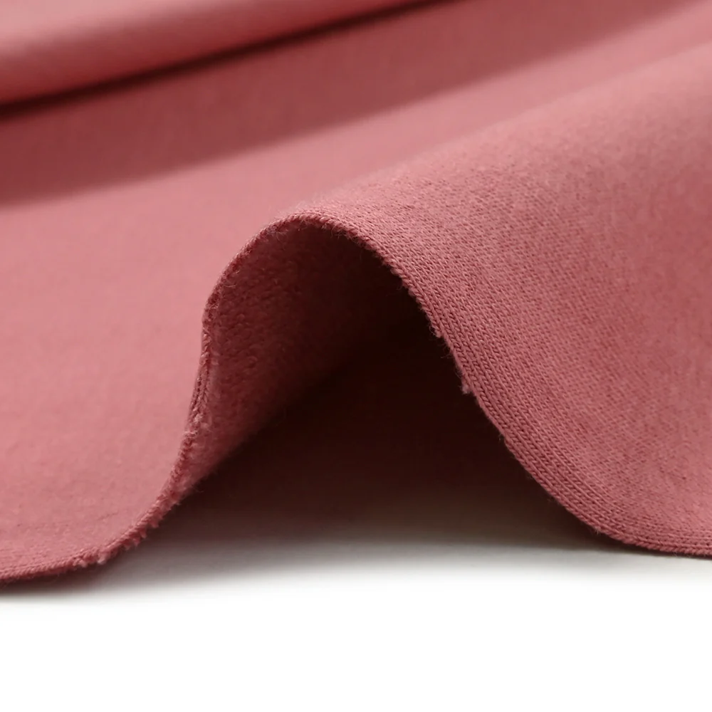 Jersey french terry coton Bio bois de rose - Image 6