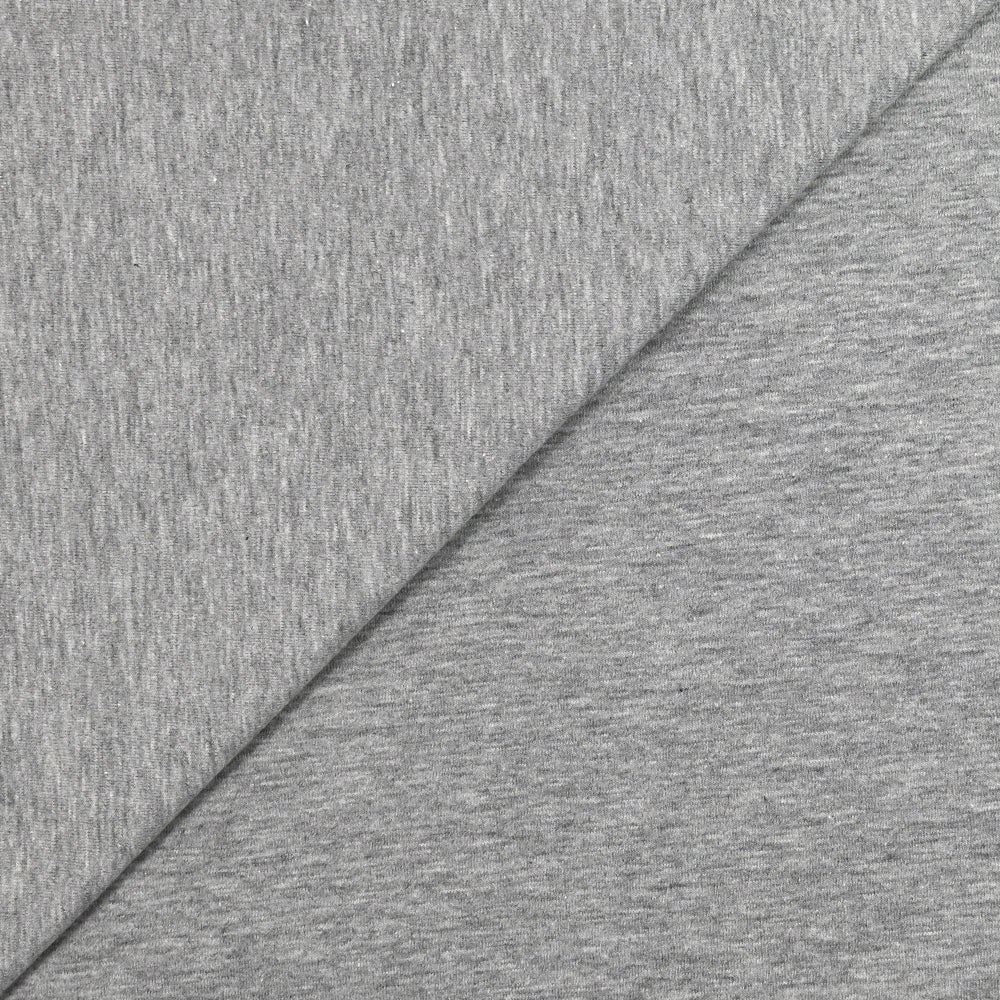 Jersey french terry coton Bio gris chiné