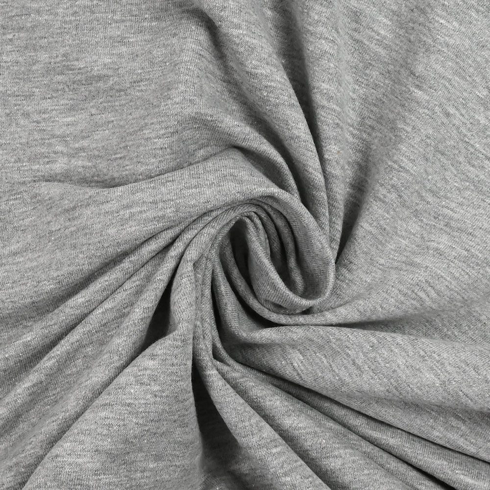 Jersey french terry coton Bio gris chiné - Image 2