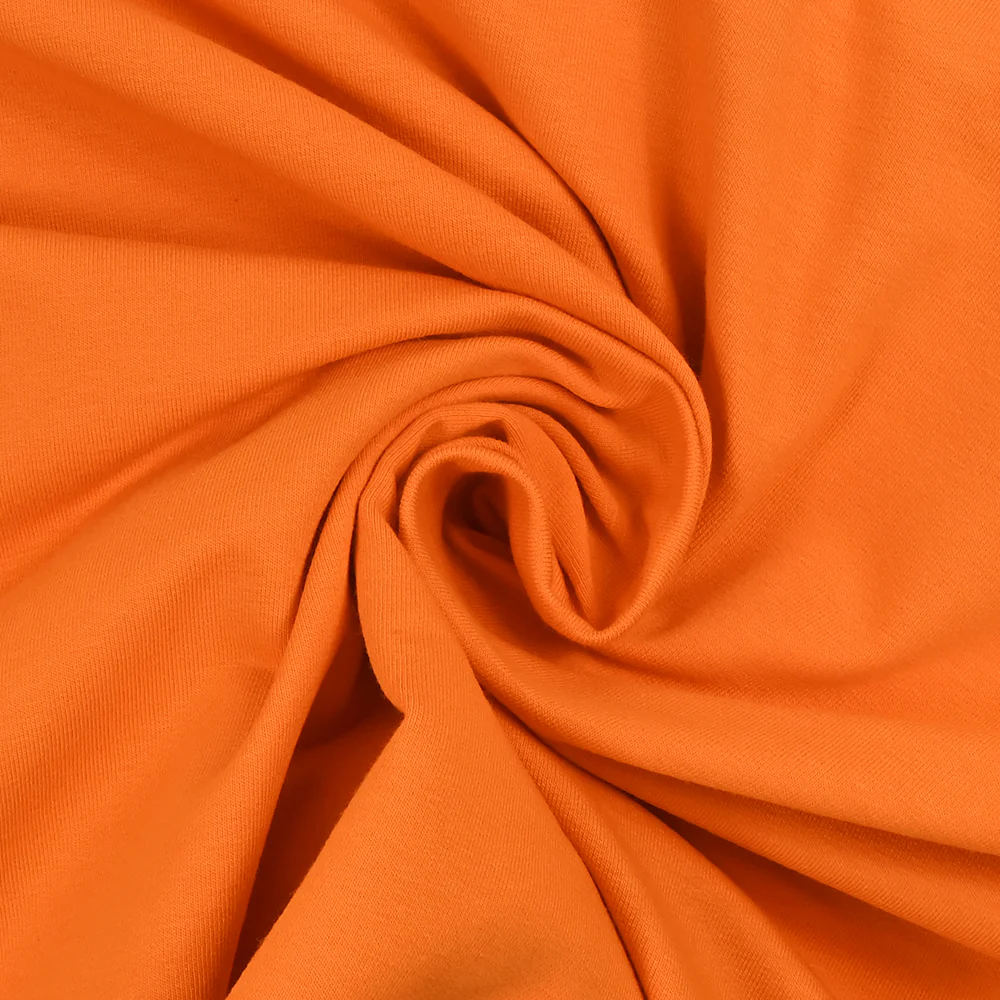 Jersey french terry coton Bio orange - Image 2