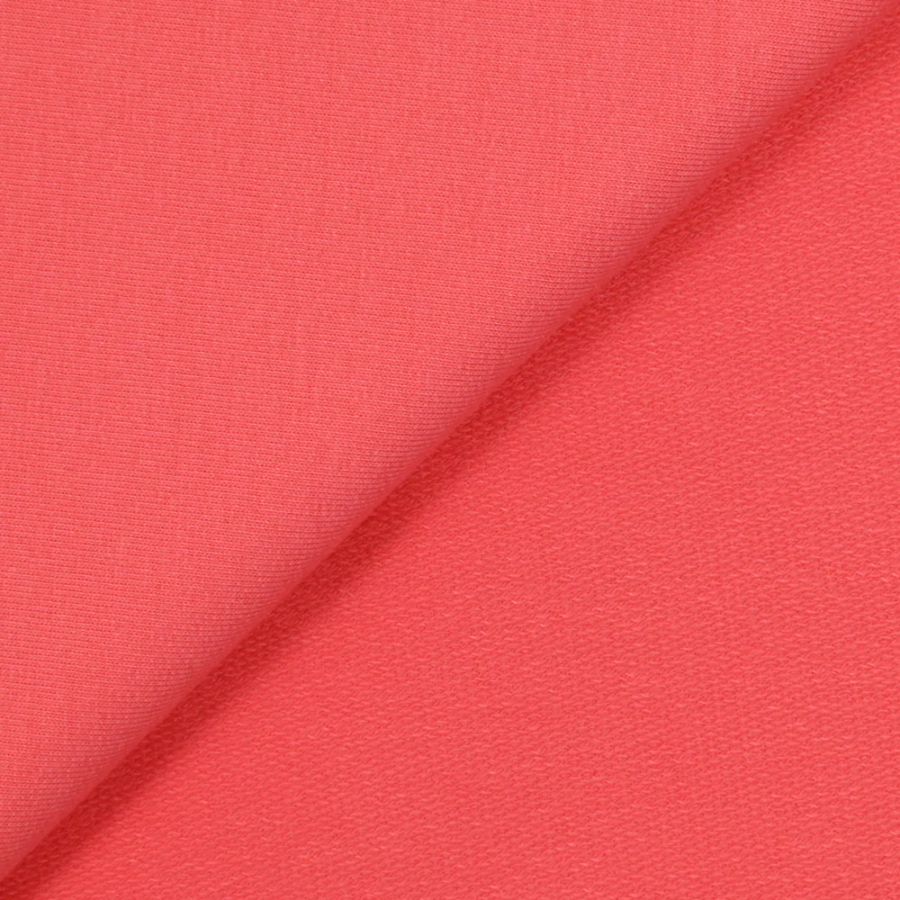 Jersey french terry coton Bio rose corail - Image 4