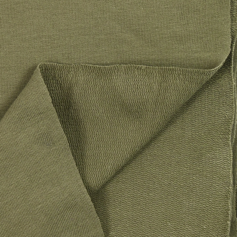 Jersey french terry coton Bio vert olive - Image 6