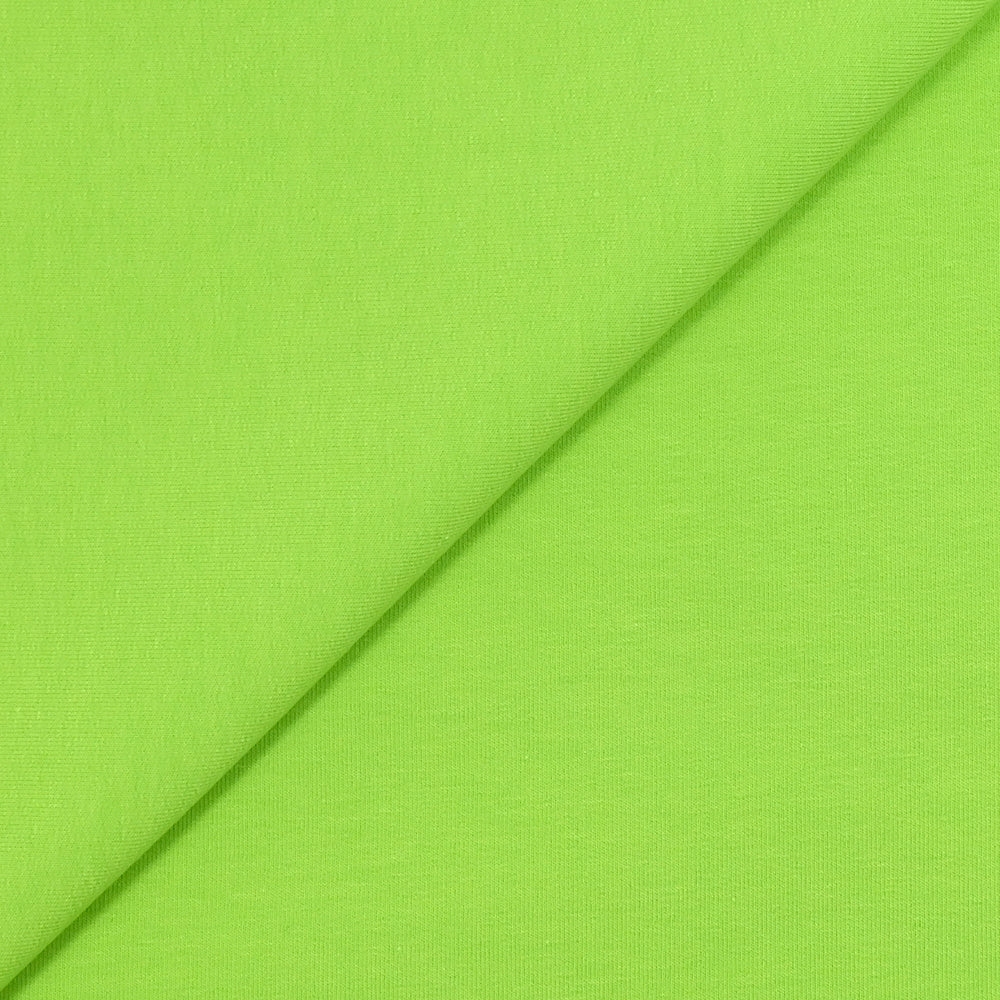 Jersey french terry coton Bio vert pomme