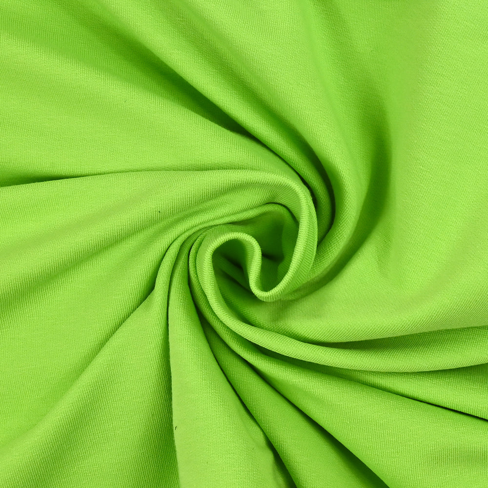 Jersey french terry coton Bio vert pomme - Image 2