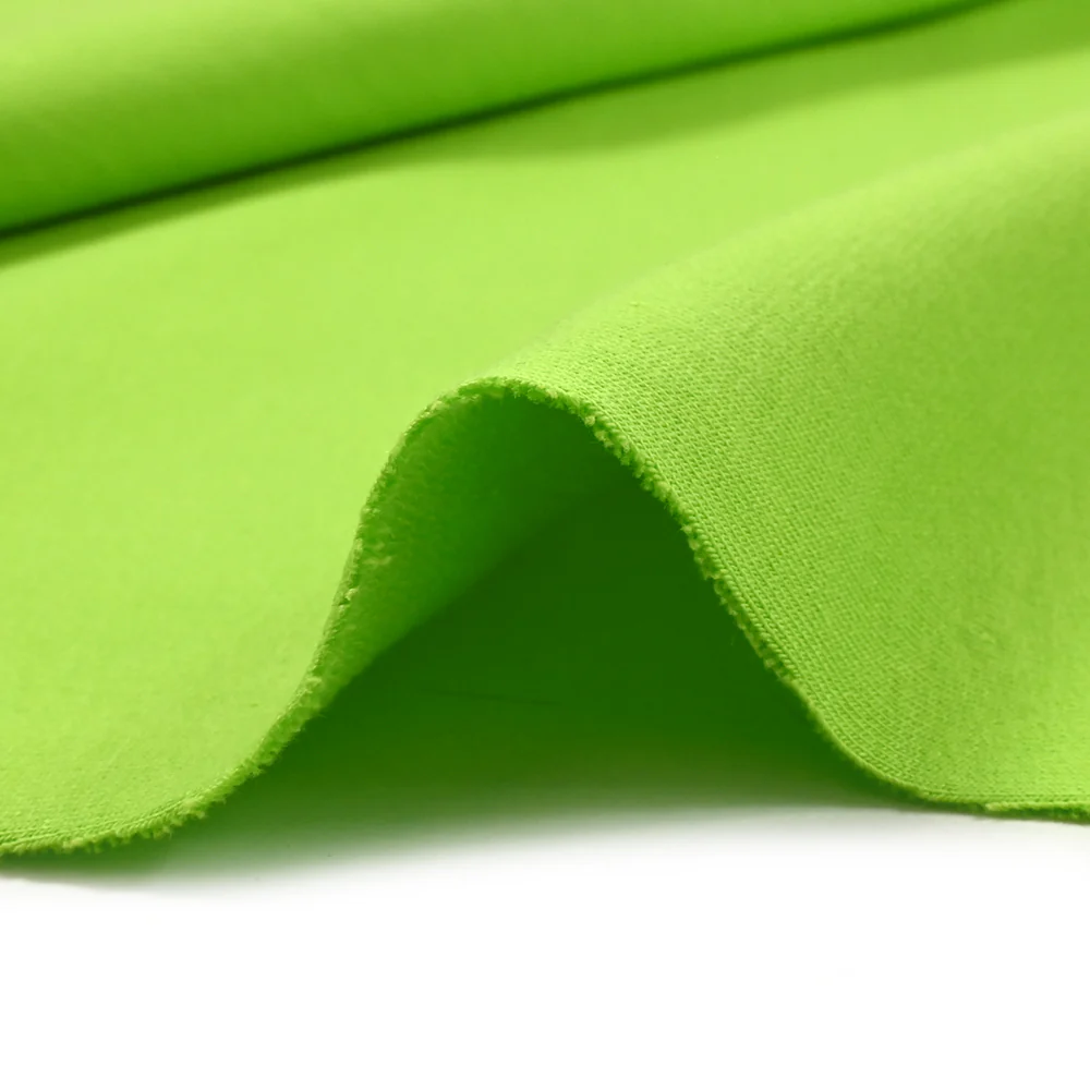 Jersey french terry coton Bio vert pomme - Image 6