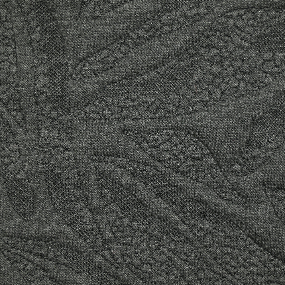 Jersey matelassé fissures fond anthracite chiné - Image 5