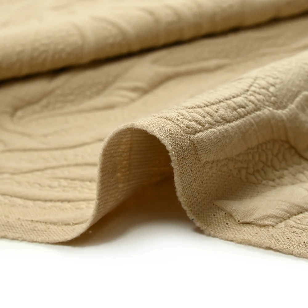 Jersey matelassé fissures fond beige - Image 7