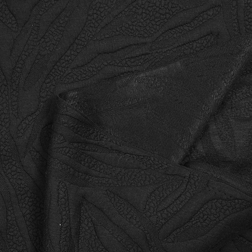 Jersey matelassé fissures fond noir - Image 5