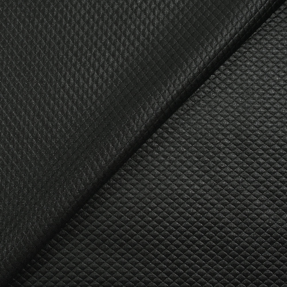 Jersey matelassé Mayumi fond noir