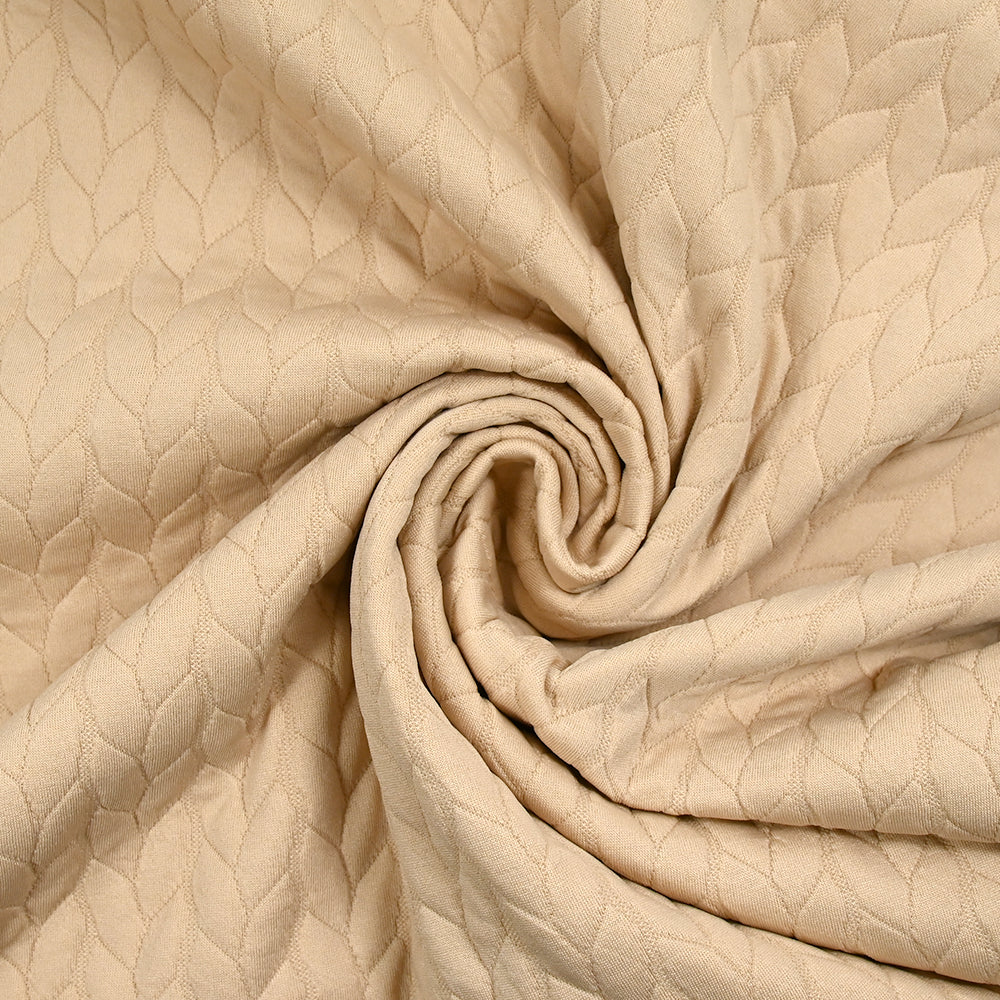 Jersey matelassé tresses fond beige - Image 2