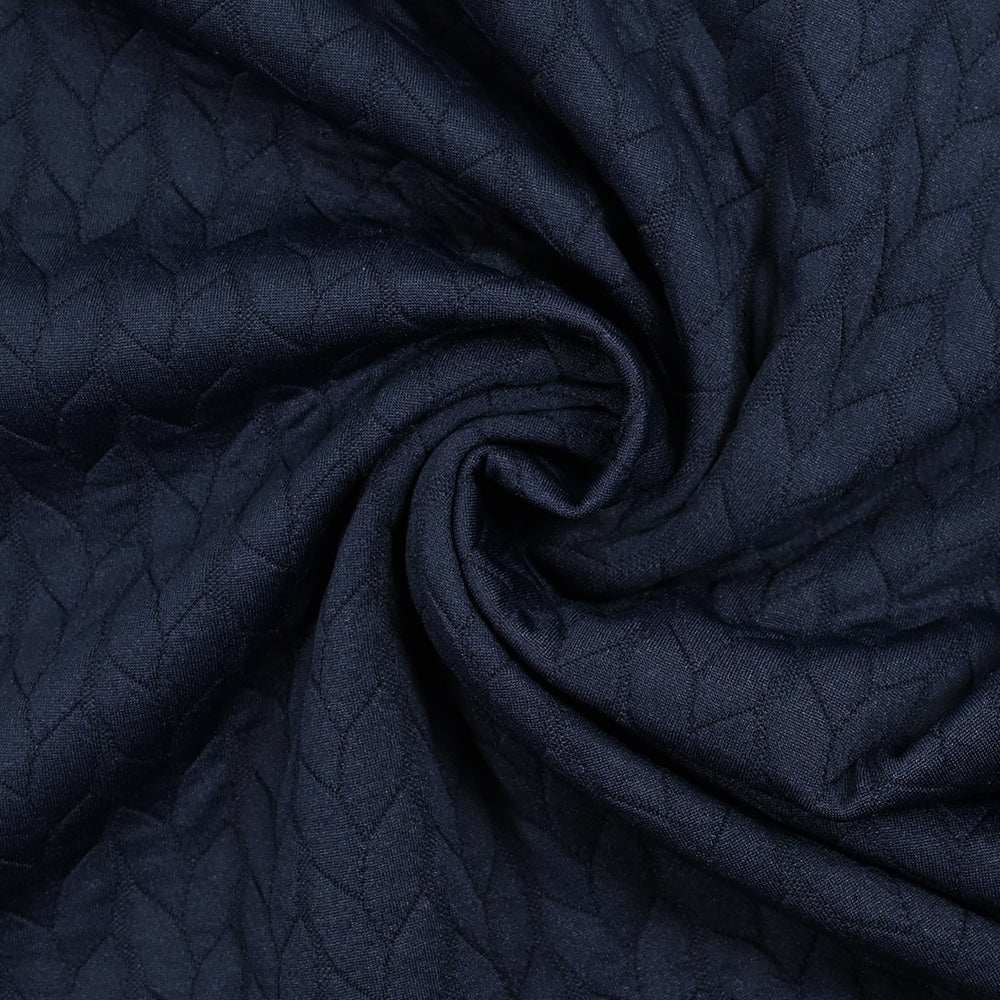 Jersey matelassé tresses fond bleu marine - Image 2