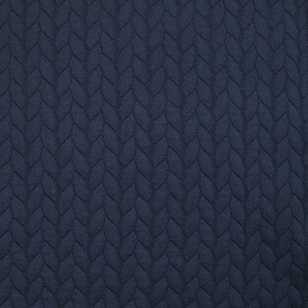 Jersey matelassé tresses fond bleu marine - Image 3