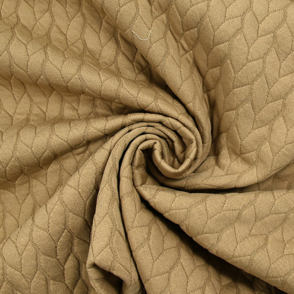 Jersey matelassé tresses fond camel - Image 2