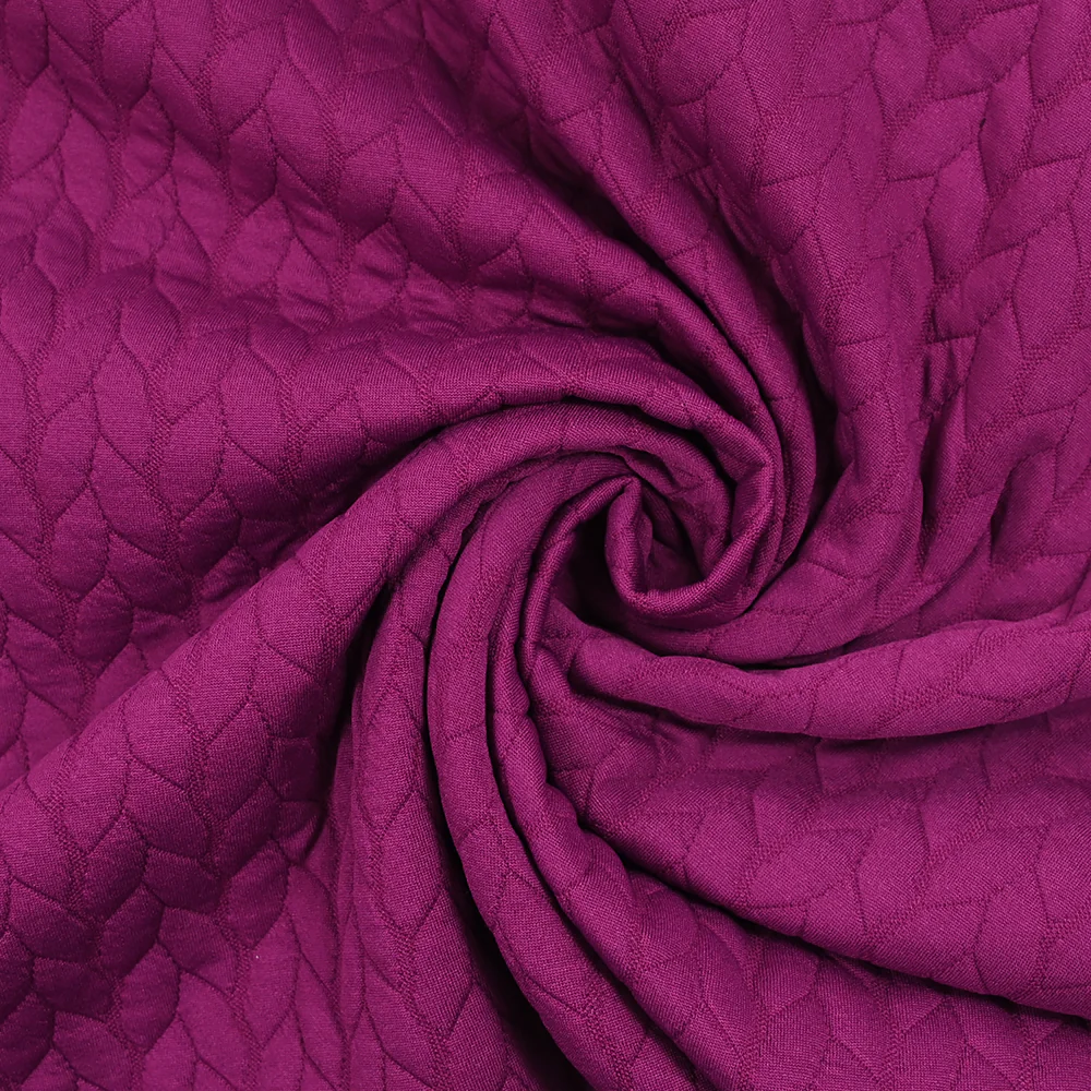 Jersey matelassé tresses fond magenta - Image 2