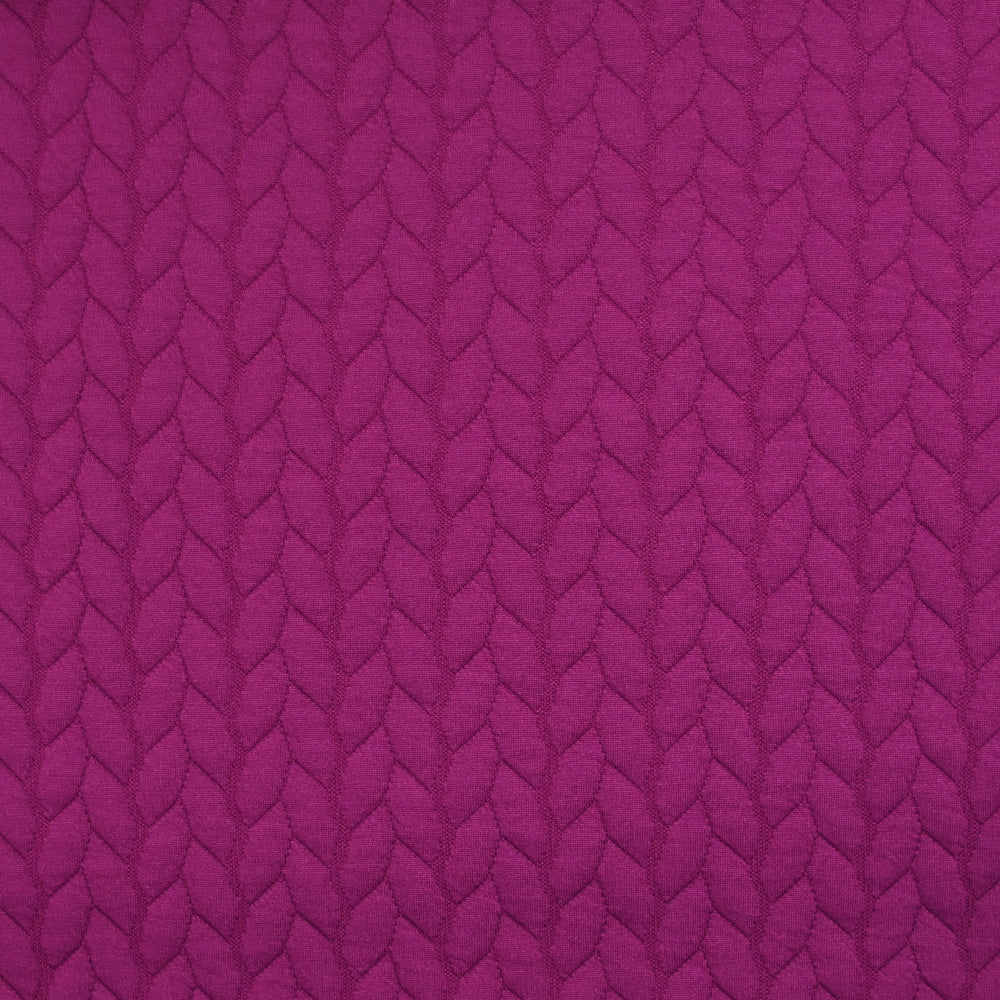 Jersey matelassé tresses fond magenta - Image 3