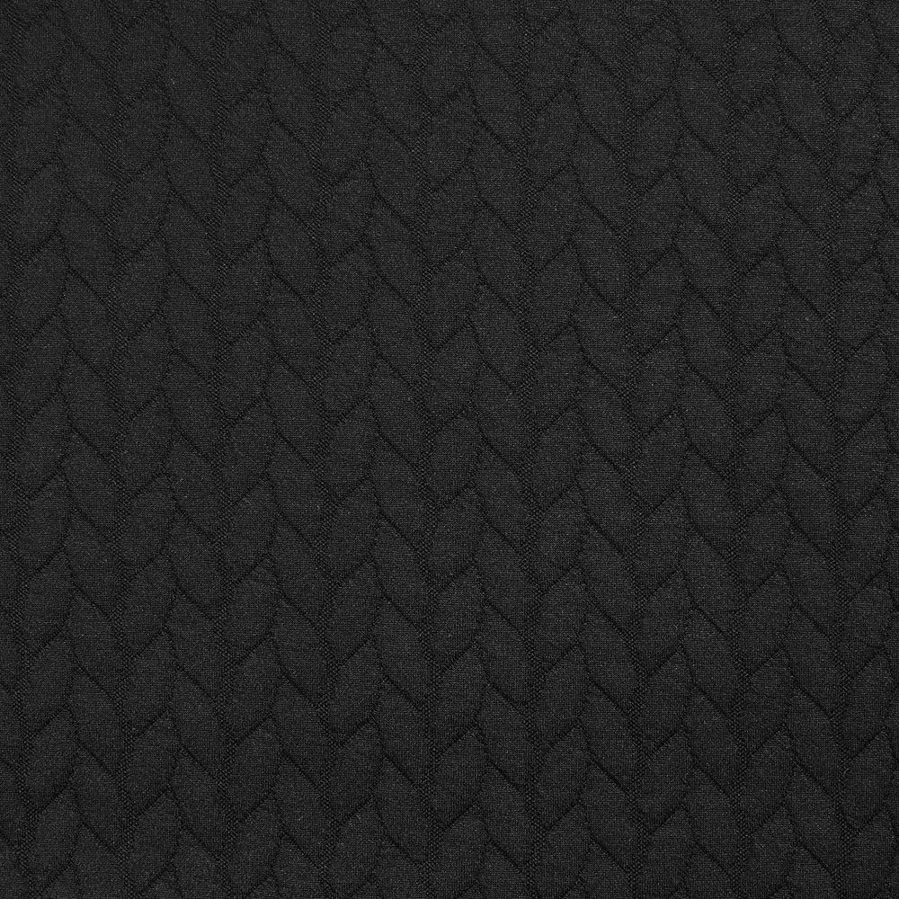 Jersey matelassé tresses fond noir - Image 3