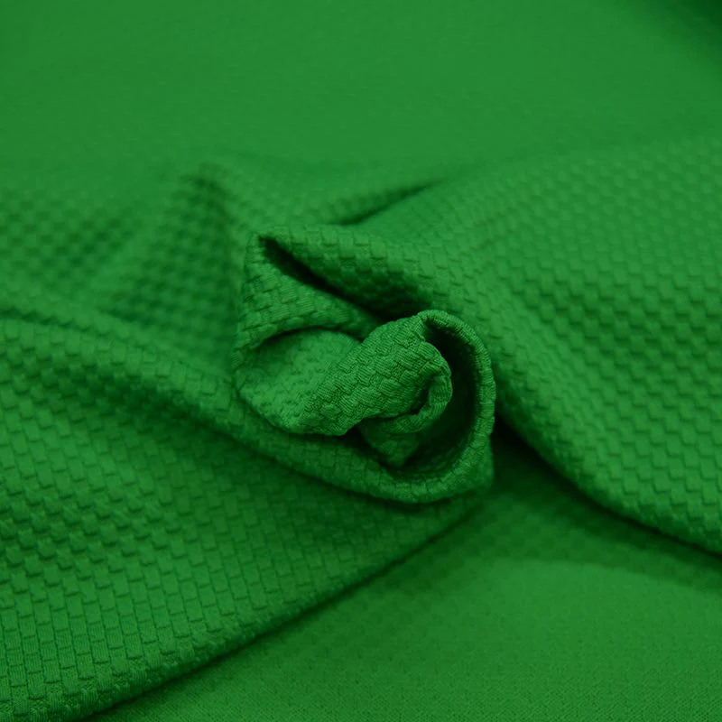 Jersey nid d'abeille vert gazon - Image 2