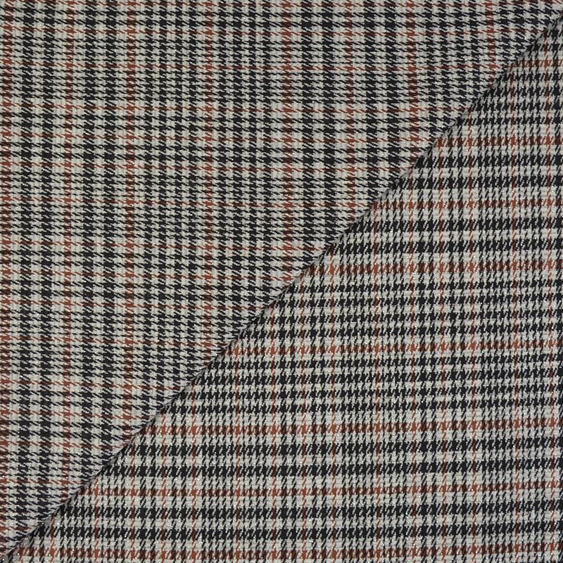 Jersey prince de galles marron et noir lurex - Image 4