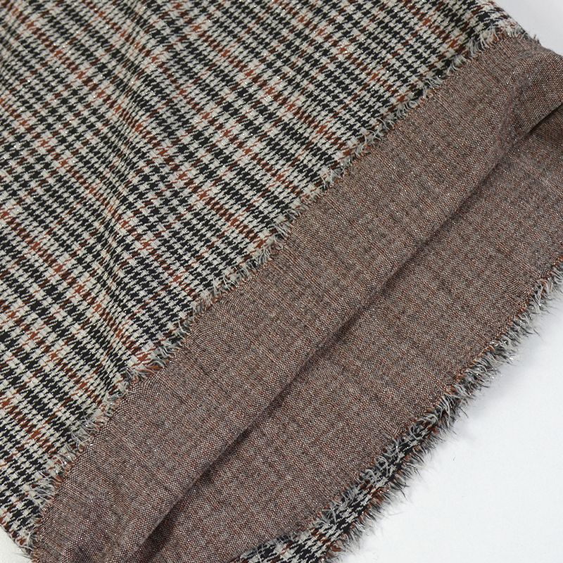 Jersey prince de galles marron et noir lurex - Image 5