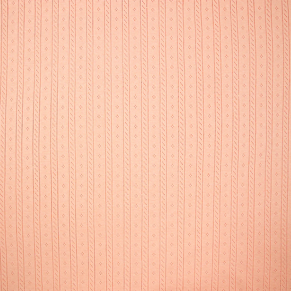 Jersey pointelle 100% coton saumon