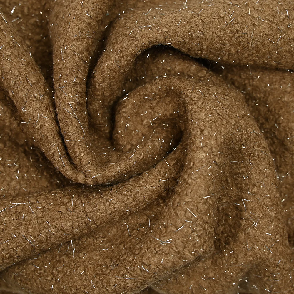 Lainage bouclette lurex cappuccino - Image 2