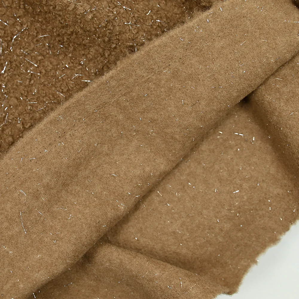 Lainage bouclette lurex cappuccino - Image 4